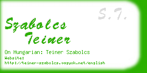 szabolcs teiner business card